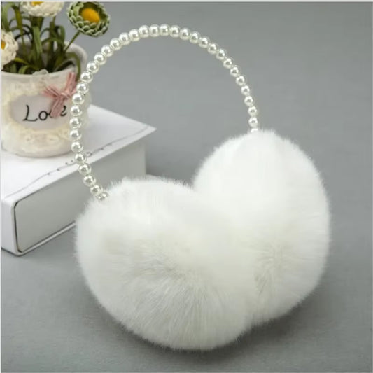 1Pc Pearl Earmuffs Cute Girls Autumn and Winter to Keep Warm Comfortable Unisex Warmers Imitation Plush Ear Muff Fluffy Earmuffs